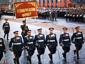 Сводная колонна Ленинградского фронта на Параде Победы 24 июня 1945 г.